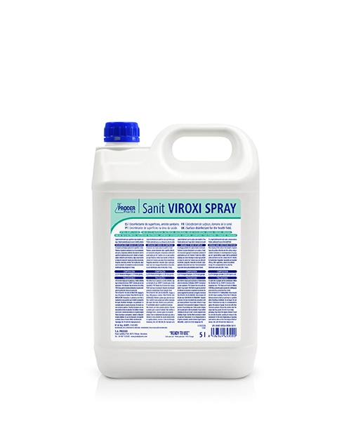 Sanit VIROXI SPRAY es un desinfectante de superficies, ámbito sanitario.