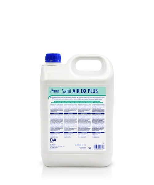 Sanit AIR OX PLUS es un desinfectante de amplio espectro para la desinfección vía aérea DVA de ambientes y superficies