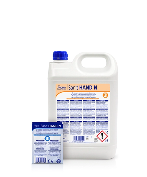 Sanit HAND N es un detergente descontaminante neutro para uso manual.