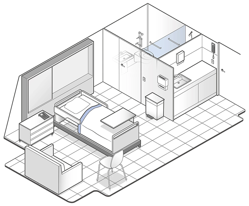 Imagen de habitación de hospital para la entrada de junio.